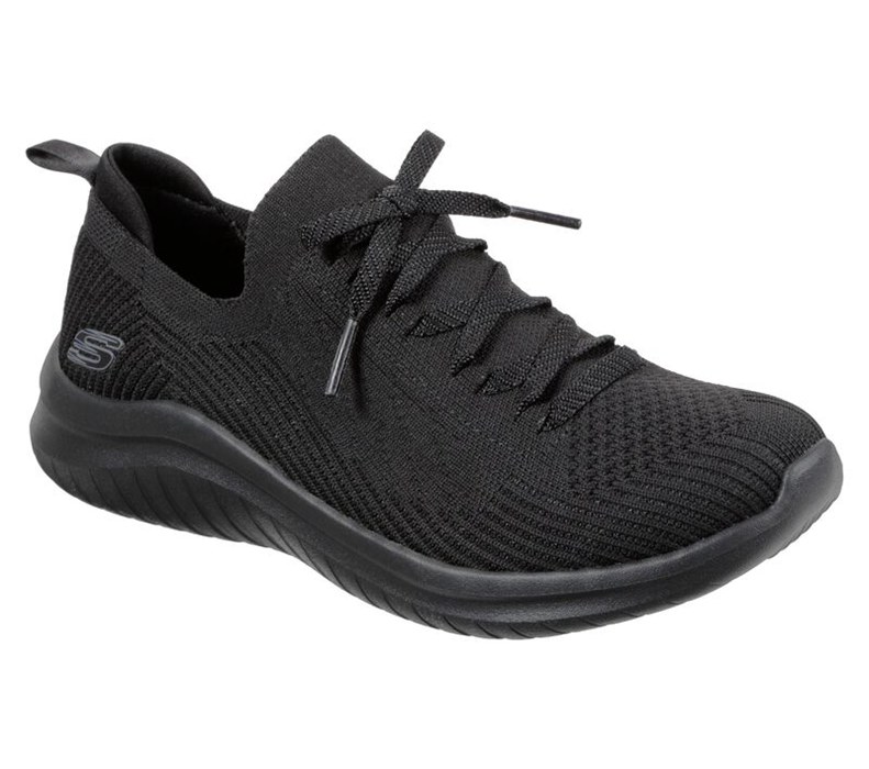 Skechers Ultra Flex 2.0 - Flash Illusion - Womens Slip On Shoes Black [AU-GE3685]